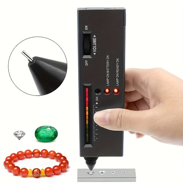 Professional Jewelry Tester Pen - Battery-Free Operation, Portable Electronic testing tool with Voltage Display, for Jewelry, Gemstones, Electronics - Ideal for Jewelers, Hobbyists, Labs - Durable Construction, Lab Equipment, Sleek Design, Highprecision D
